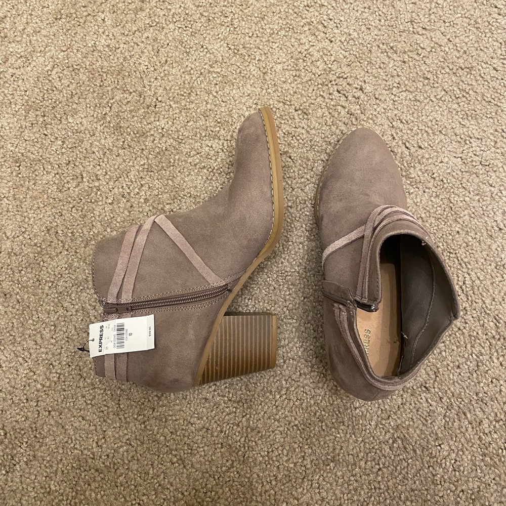 Express tan booties